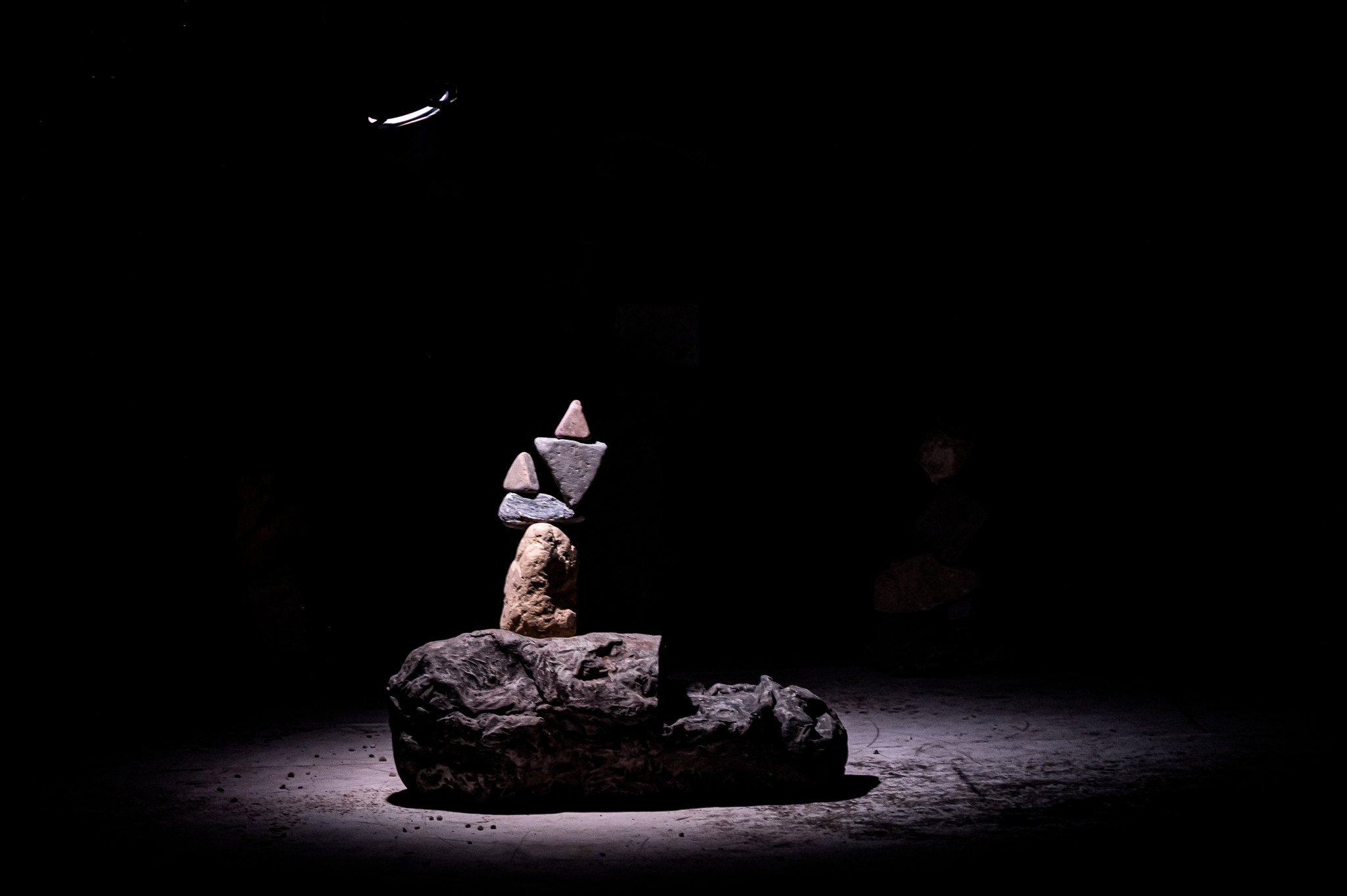: A stone tower in “2984” by Magda Clan. Photo @ Donato Aquaro